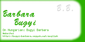barbara bugyi business card